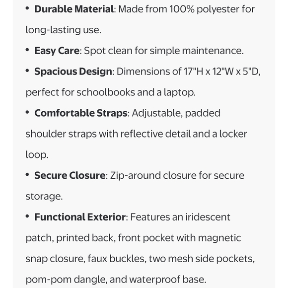 Wednesday Nevermore 17" Backpack - Picture 5 of 5